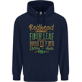 St Patricks Day Redhead Ginger Funny Irish Childrens Kids Hoodie Navy Blue