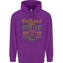 St Patricks Day Redhead Ginger Funny Irish Childrens Kids Hoodie Purple