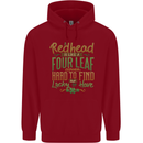 St Patricks Day Redhead Ginger Funny Irish Childrens Kids Hoodie Red