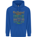 St Patricks Day Redhead Ginger Funny Irish Childrens Kids Hoodie Royal Blue