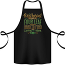 St Patricks Day Redhead Ginger Funny Irish Cotton Apron 100% Organic Black