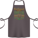 St Patricks Day Redhead Ginger Funny Irish Cotton Apron 100% Organic Dark Grey