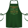 St Patricks Day Redhead Ginger Funny Irish Cotton Apron 100% Organic Forest Green