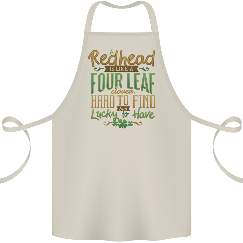 St Patricks Day Redhead Ginger Funny Irish Cotton Apron 100% Organic Natural