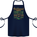 St Patricks Day Redhead Ginger Funny Irish Cotton Apron 100% Organic Navy Blue