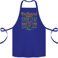 St Patricks Day Redhead Ginger Funny Irish Cotton Apron 100% Organic Royal Blue
