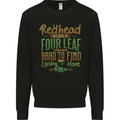 St Patricks Day Redhead Ginger Funny Irish Kids Sweatshirt Jumper Black