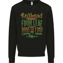 St Patricks Day Redhead Ginger Funny Irish Kids Sweatshirt Jumper Black