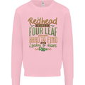 St Patricks Day Redhead Ginger Funny Irish Kids Sweatshirt Jumper Light Pink