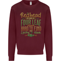 St Patricks Day Redhead Ginger Funny Irish Kids Sweatshirt Jumper Maroon
