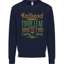 St Patricks Day Redhead Ginger Funny Irish Kids Sweatshirt Jumper Navy Blue
