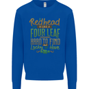 St Patricks Day Redhead Ginger Funny Irish Kids Sweatshirt Jumper Royal Blue