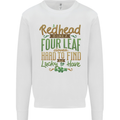 St Patricks Day Redhead Ginger Funny Irish Kids Sweatshirt Jumper White