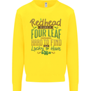 St Patricks Day Redhead Ginger Funny Irish Kids Sweatshirt Jumper Yellow