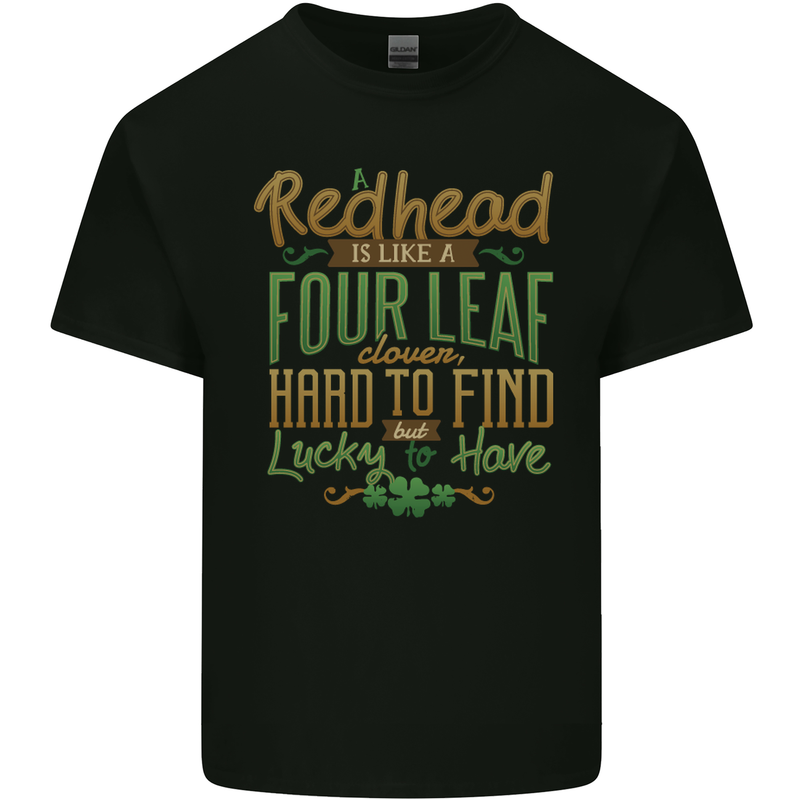 St Patricks Day Redhead Ginger Funny Irish Kids T-Shirt Childrens Black