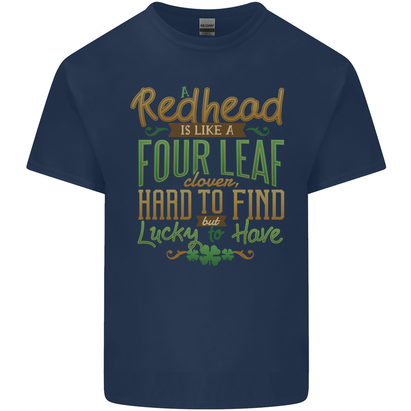 St Patricks Day Redhead Ginger Funny Irish Kids T-Shirt Childrens Navy Blue