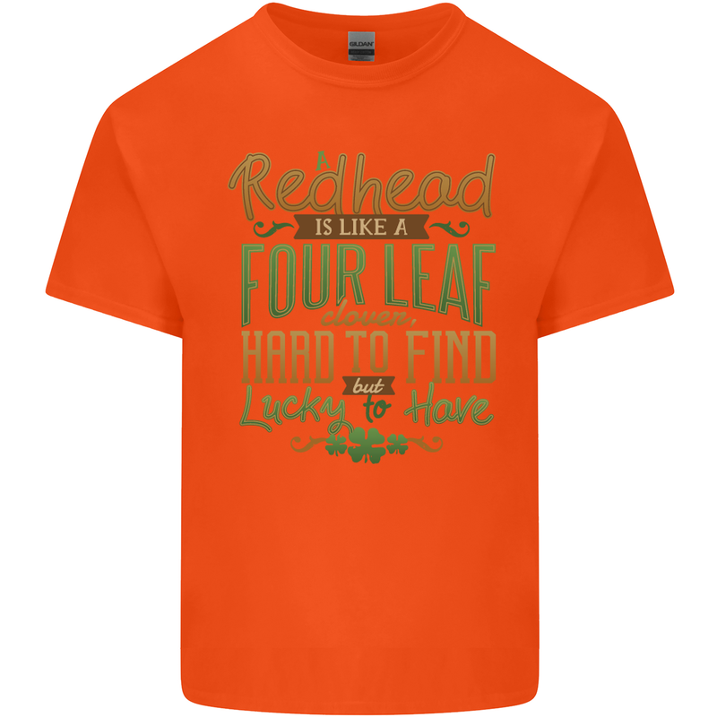 St Patricks Day Redhead Ginger Funny Irish Kids T-Shirt Childrens Orange