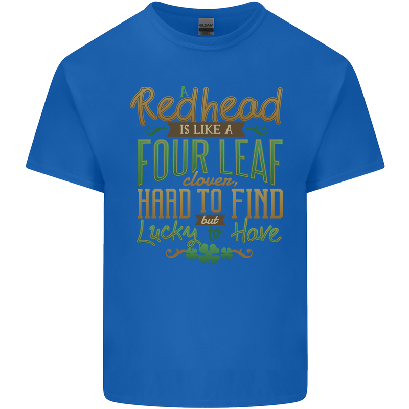St Patricks Day Redhead Ginger Funny Irish Kids T-Shirt Childrens Royal Blue
