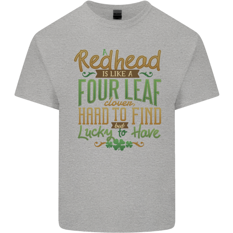St Patricks Day Redhead Ginger Funny Irish Kids T-Shirt Childrens Sports Grey