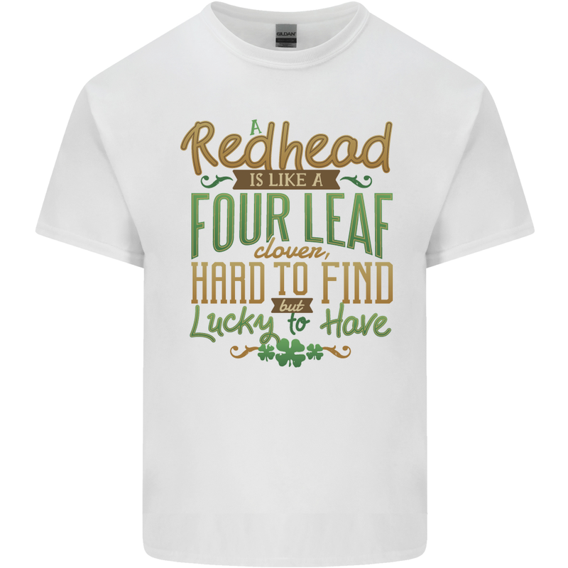 St Patricks Day Redhead Ginger Funny Irish Kids T-Shirt Childrens White