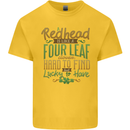 St Patricks Day Redhead Ginger Funny Irish Kids T-Shirt Childrens Yellow