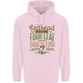 St Patricks Day Redhead Ginger Funny Irish Mens 80% Cotton Hoodie Light Pink