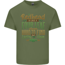 St Patricks Day Redhead Ginger Funny Irish Mens Cotton T-Shirt Tee Top Military Green