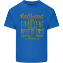 St Patricks Day Redhead Ginger Funny Irish Mens Cotton T-Shirt Tee Top Royal Blue