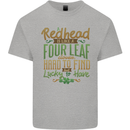 St Patricks Day Redhead Ginger Funny Irish Mens Cotton T-Shirt Tee Top Sports Grey