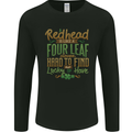 St Patricks Day Redhead Ginger Funny Irish Mens Long Sleeve T-Shirt Black