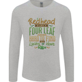 St Patricks Day Redhead Ginger Funny Irish Mens Long Sleeve T-Shirt Sports Grey
