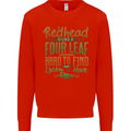 St Patricks Day Redhead Ginger Funny Irish Mens Sweatshirt Jumper Bright Red