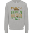 St Patricks Day Redhead Ginger Funny Irish Mens Sweatshirt Jumper Sports Grey