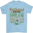 St Patricks Day Redhead Ginger Funny Irish Mens T-Shirt Cotton Gildan Light Blue