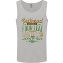 St Patricks Day Redhead Ginger Funny Irish Mens Vest Tank Top Sports Grey