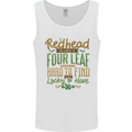 St Patricks Day Redhead Ginger Funny Irish Mens Vest Tank Top White