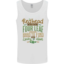 St Patricks Day Redhead Ginger Funny Irish Mens Vest Tank Top White