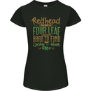 St Patricks Day Redhead Ginger Funny Irish Womens Petite Cut T-Shirt Black
