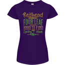 St Patricks Day Redhead Ginger Funny Irish Womens Petite Cut T-Shirt Purple