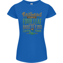 St Patricks Day Redhead Ginger Funny Irish Womens Petite Cut T-Shirt Royal Blue