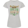 St Patricks Day Redhead Ginger Funny Irish Womens Petite Cut T-Shirt Sports Grey