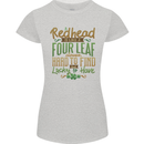 St Patricks Day Redhead Ginger Funny Irish Womens Petite Cut T-Shirt Sports Grey