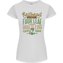 St Patricks Day Redhead Ginger Funny Irish Womens Petite Cut T-Shirt White