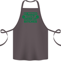 St Patricks Day Says Drink up Bitches Beer Cotton Apron 100% Organic Dark Grey