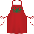 St Patricks Day Says Drink up Bitches Beer Cotton Apron 100% Organic Red