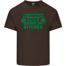 St Patricks Day Says Drink up Bitches Beer Kids T-Shirt Childrens Chocolate