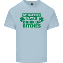 St Patricks Day Says Drink up Bitches Beer Kids T-Shirt Childrens Light Blue