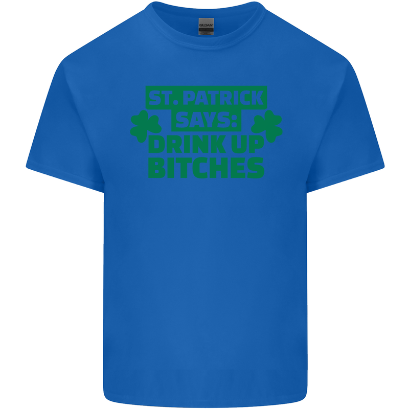 St Patricks Day Says Drink up Bitches Beer Kids T-Shirt Childrens Royal Blue