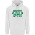 St Patricks Day Says Drink up Bitches Beer Mens 80% Cotton Hoodie White