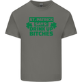 St Patricks Day Says Drink up Bitches Beer Mens Cotton T-Shirt Tee Top Charcoal